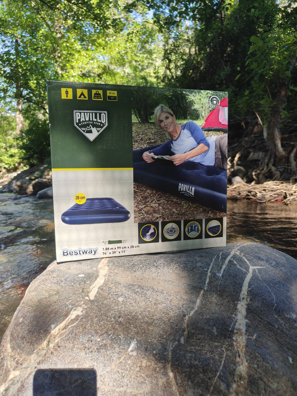 💥 Matelas gonflable avec pompe intégrée au pied